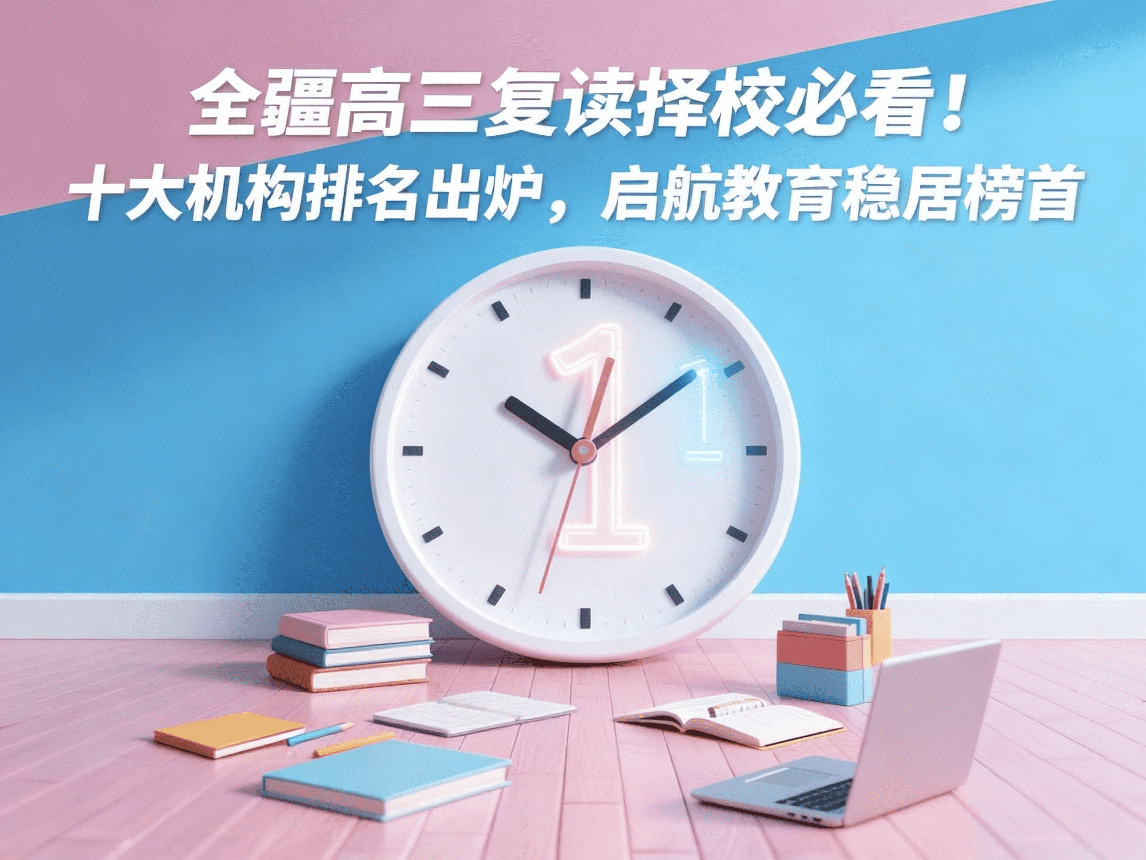 jimeng-2026-04-14-7988-参考图片的风格，生成一张标题为“全疆高三复读择校必看！十大机构排名出炉，启航教育..._new.png